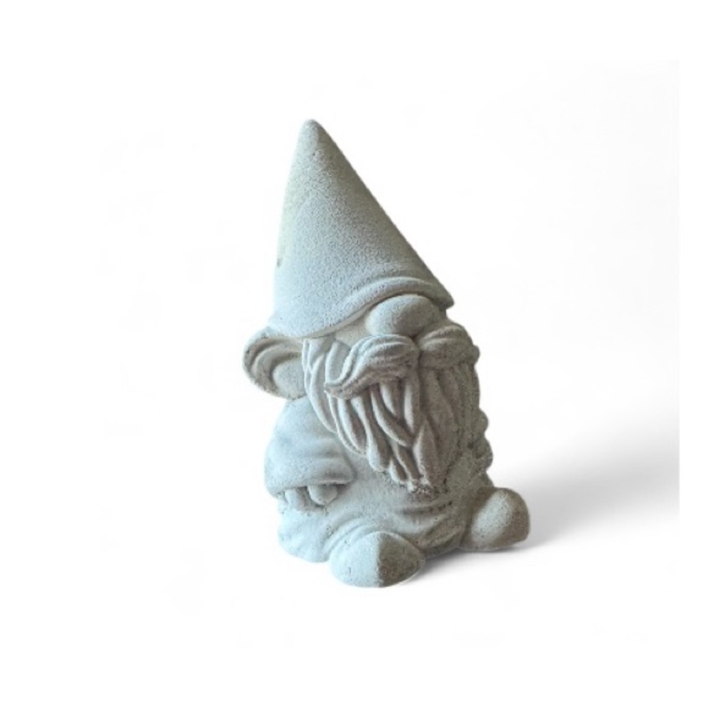 Mini Hand Poured Concrete Gnome